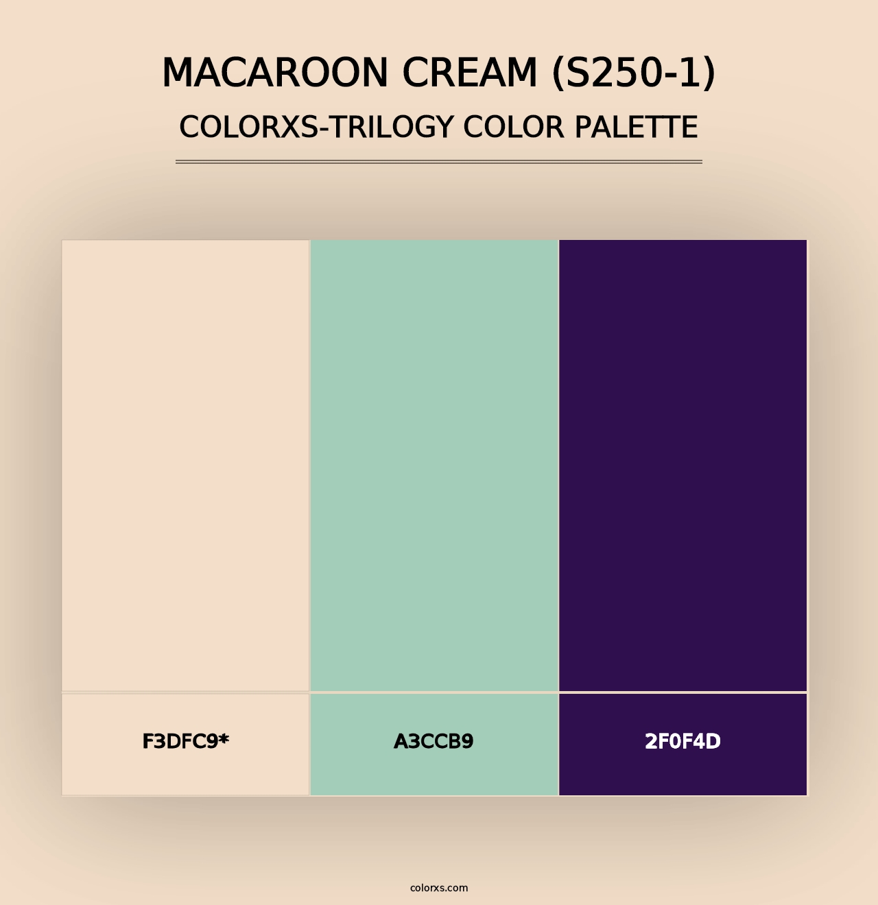 Macaroon Cream (S250-1) - Colorxs Trilogy Palette