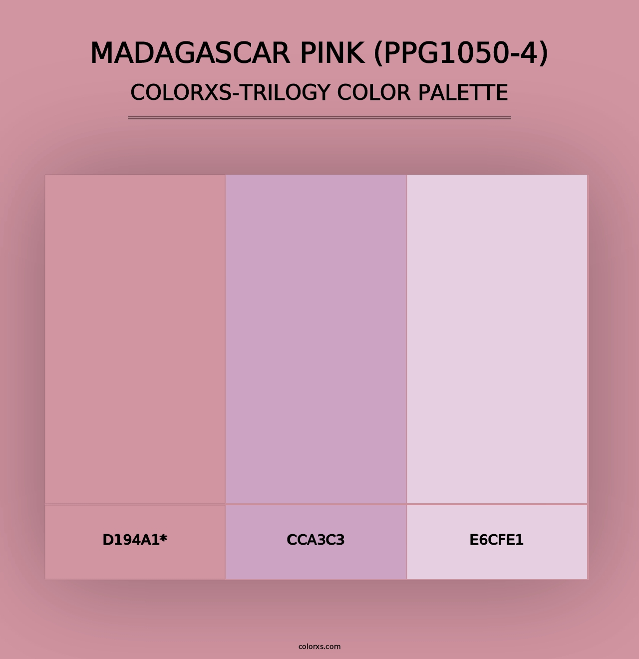 Madagascar Pink (PPG1050-4) - Colorxs Trilogy Palette