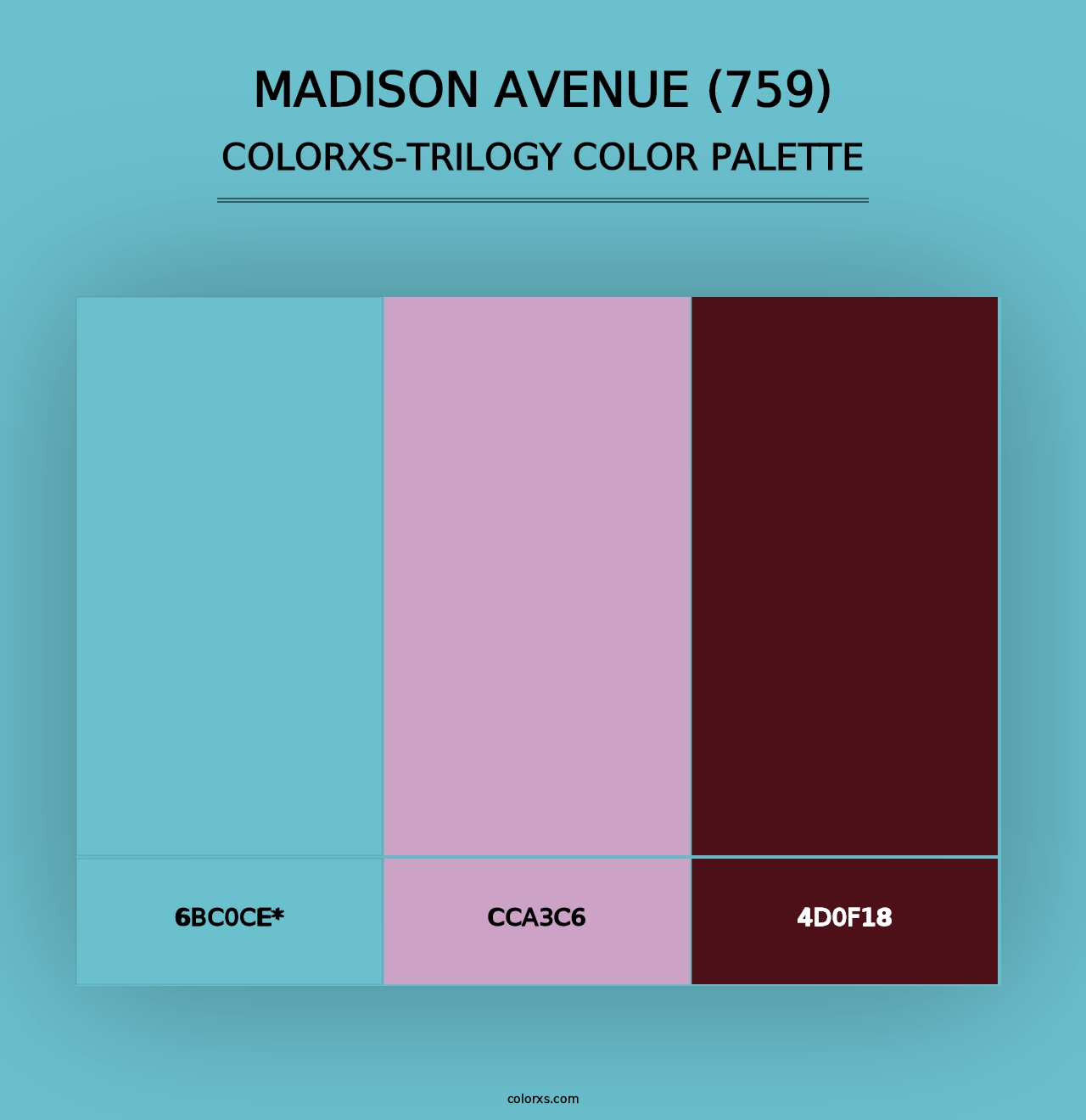 Madison Avenue (759) - Colorxs Trilogy Palette