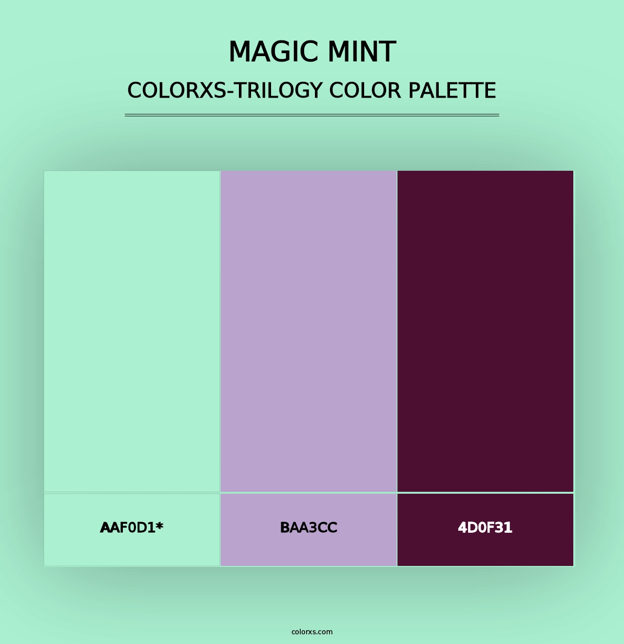 Magic Mint - Colorxs Trilogy Palette