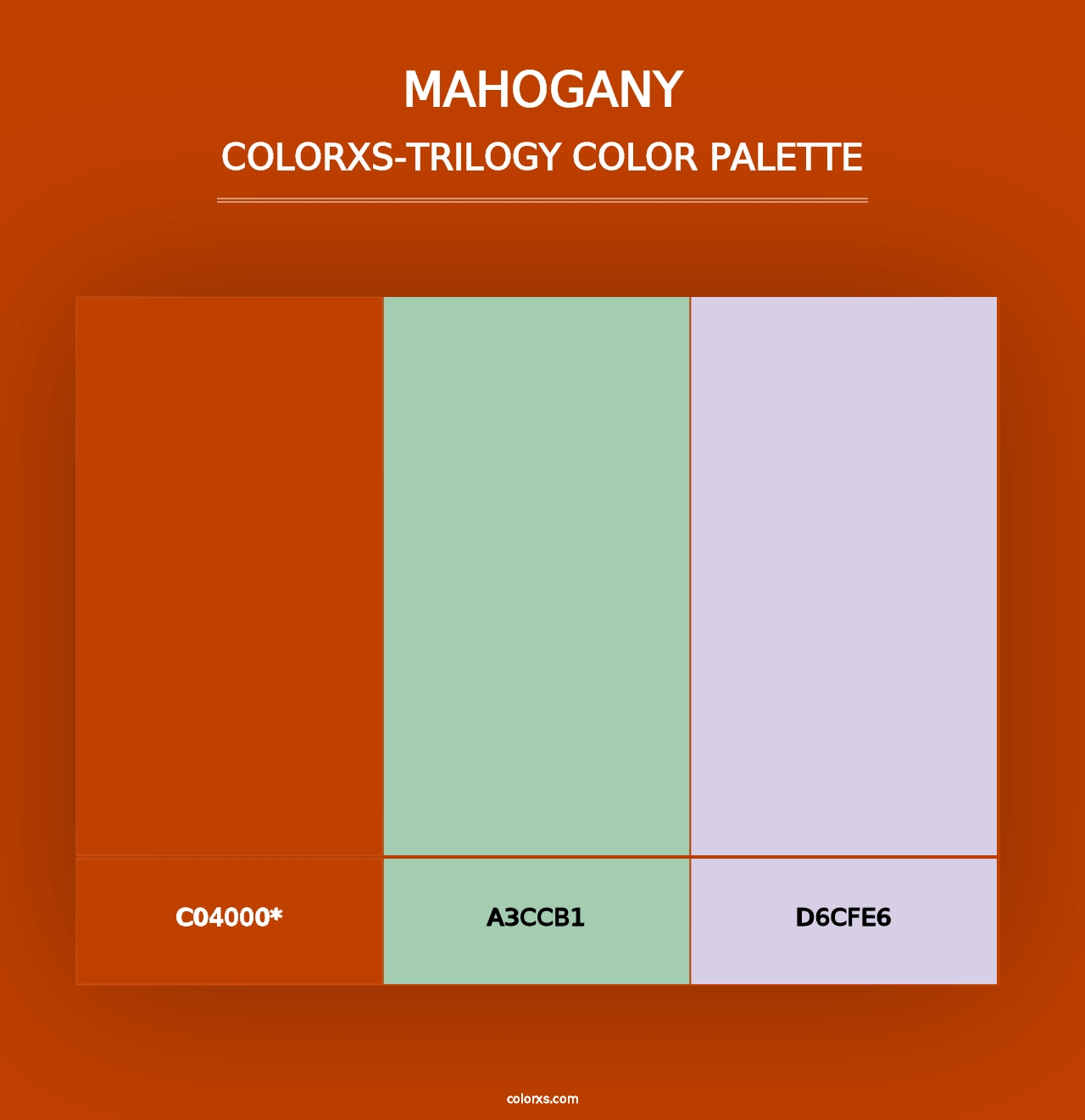 Mahogany - Colorxs Trilogy Palette