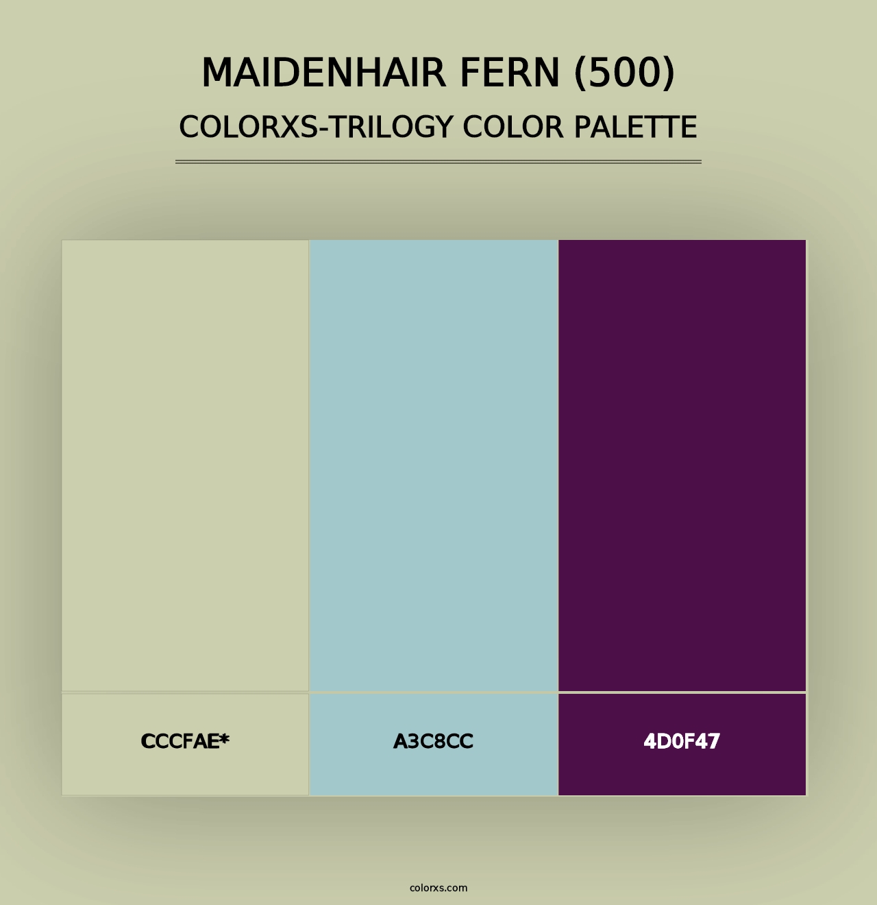 Maidenhair Fern (500) - Colorxs Trilogy Palette