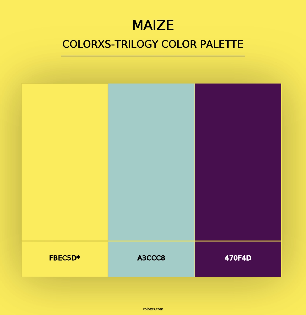 Maize - Colorxs Trilogy Palette