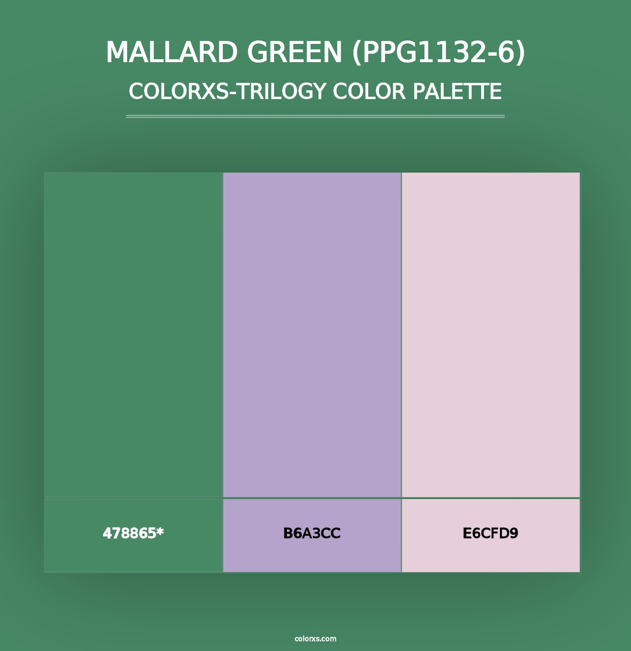 Mallard Green (PPG1132-6) - Colorxs Trilogy Palette