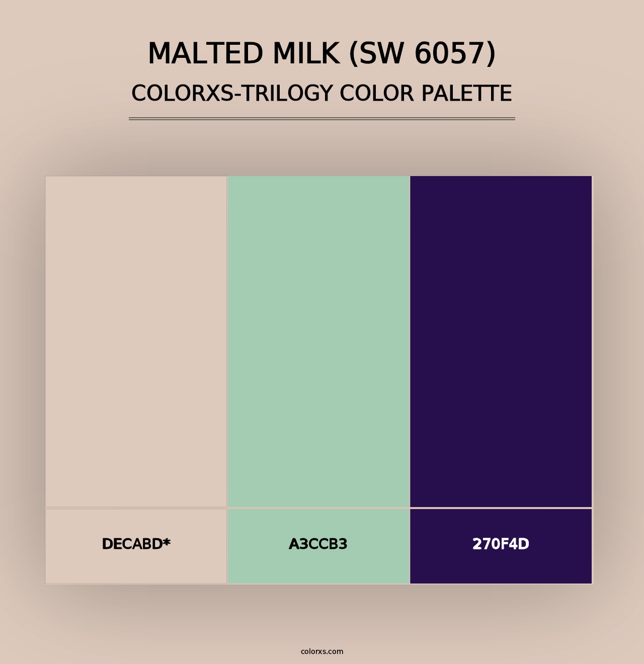 Malted Milk (SW 6057) - Colorxs Trilogy Palette