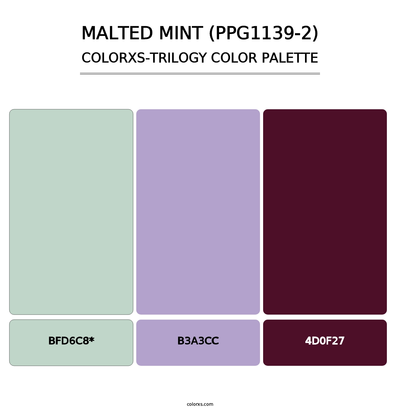 Malted Mint (PPG1139-2) - Colorxs Trilogy Palette