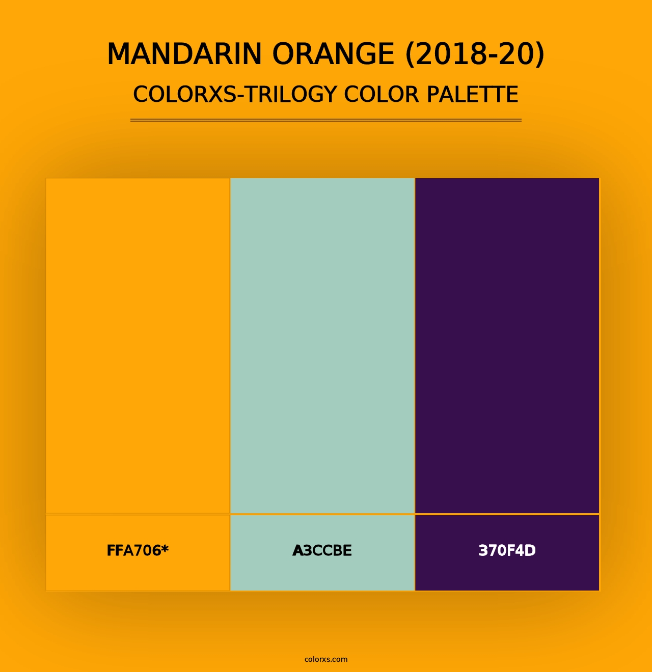 Mandarin Orange (2018-20) - Colorxs Trilogy Palette