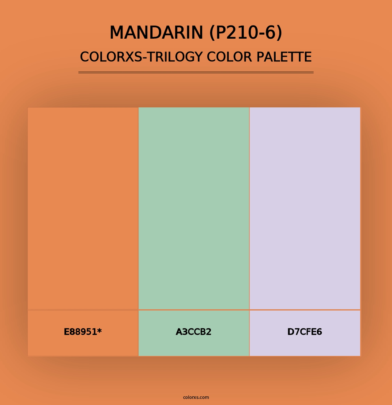 Mandarin (P210-6) - Colorxs Trilogy Palette