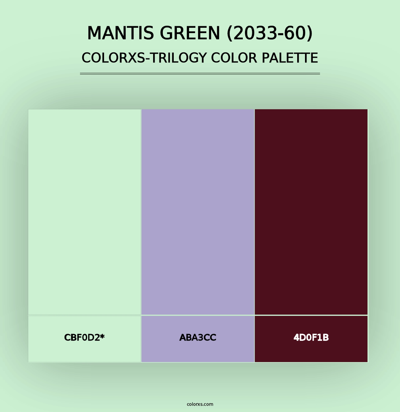 Mantis Green (2033-60) - Colorxs Trilogy Palette