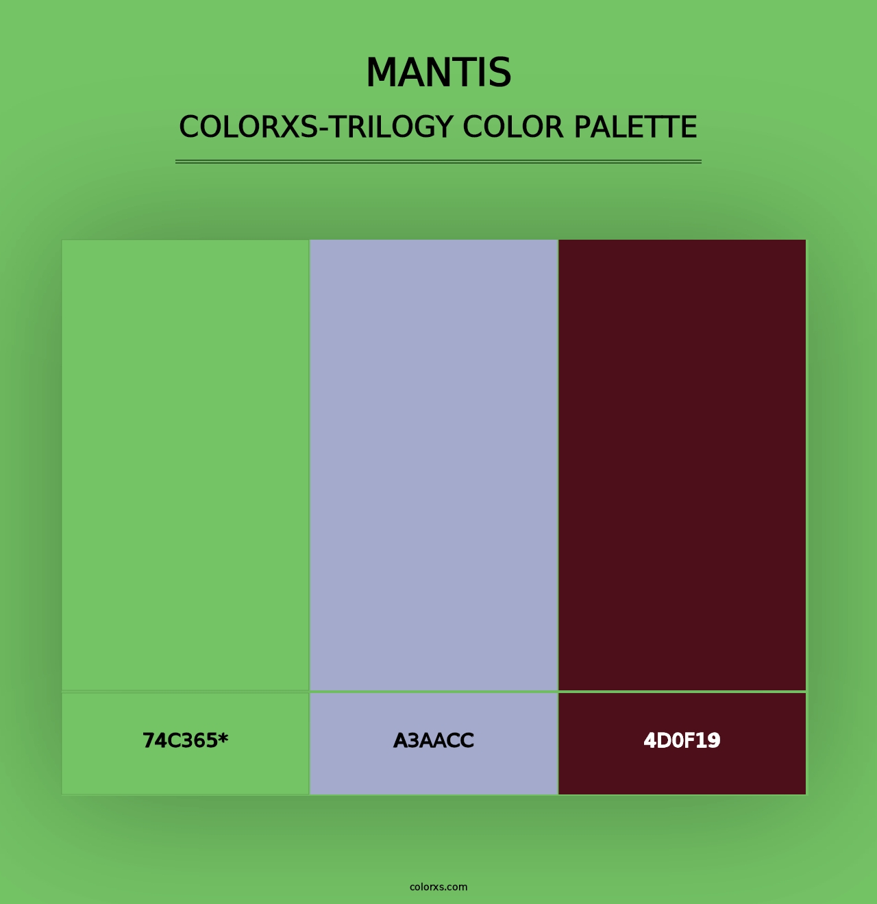 Mantis - Colorxs Trilogy Palette