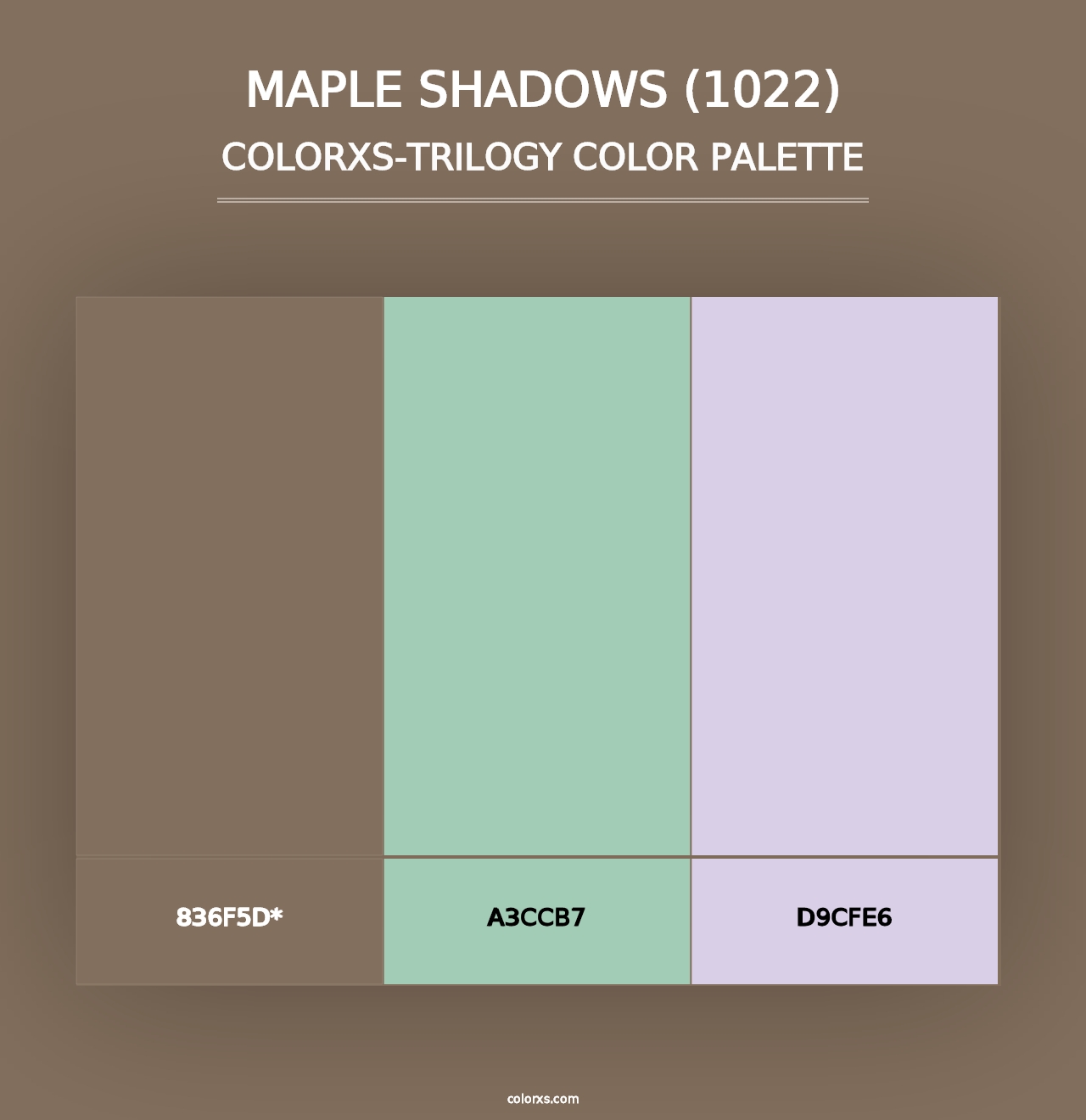 Maple Shadows (1022) - Colorxs Trilogy Palette