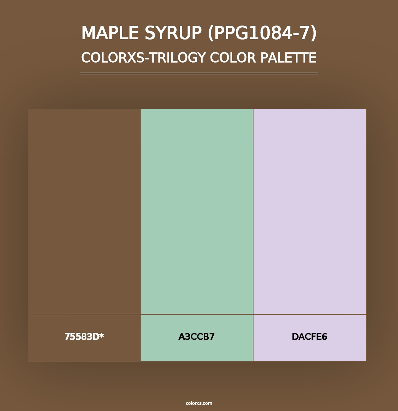 Maple Syrup (PPG1084-7) - Colorxs Trilogy Palette