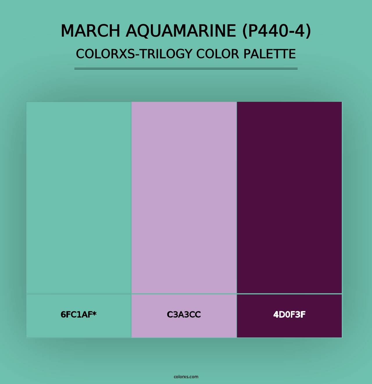 March Aquamarine (P440-4) - Colorxs Trilogy Palette