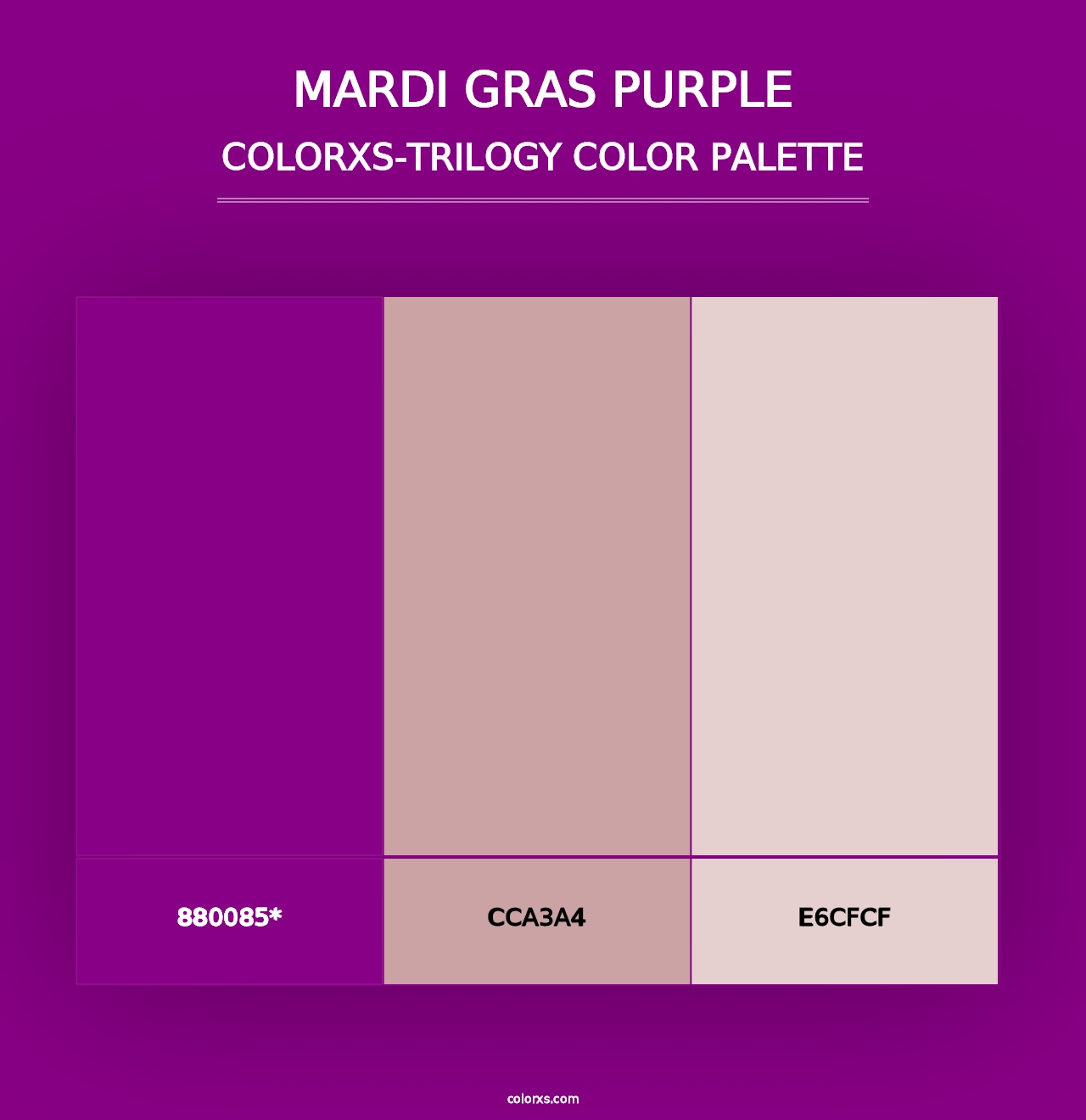 Mardi Gras Purple - Colorxs Trilogy Palette