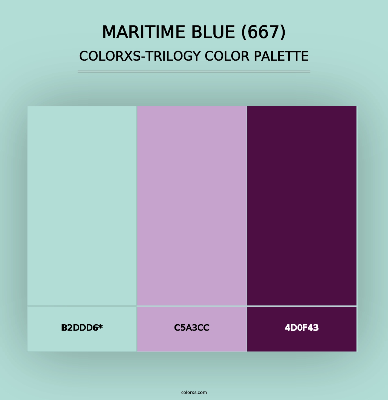 Maritime Blue (667) - Colorxs Trilogy Palette