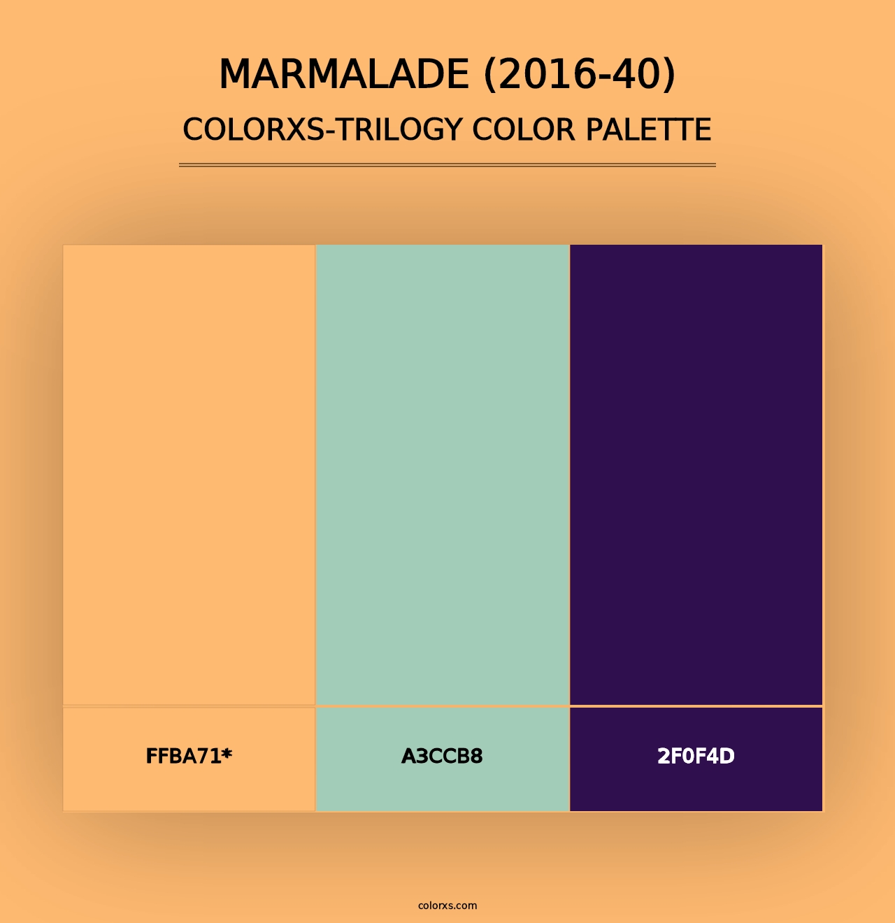 Marmalade (2016-40) - Colorxs Trilogy Palette