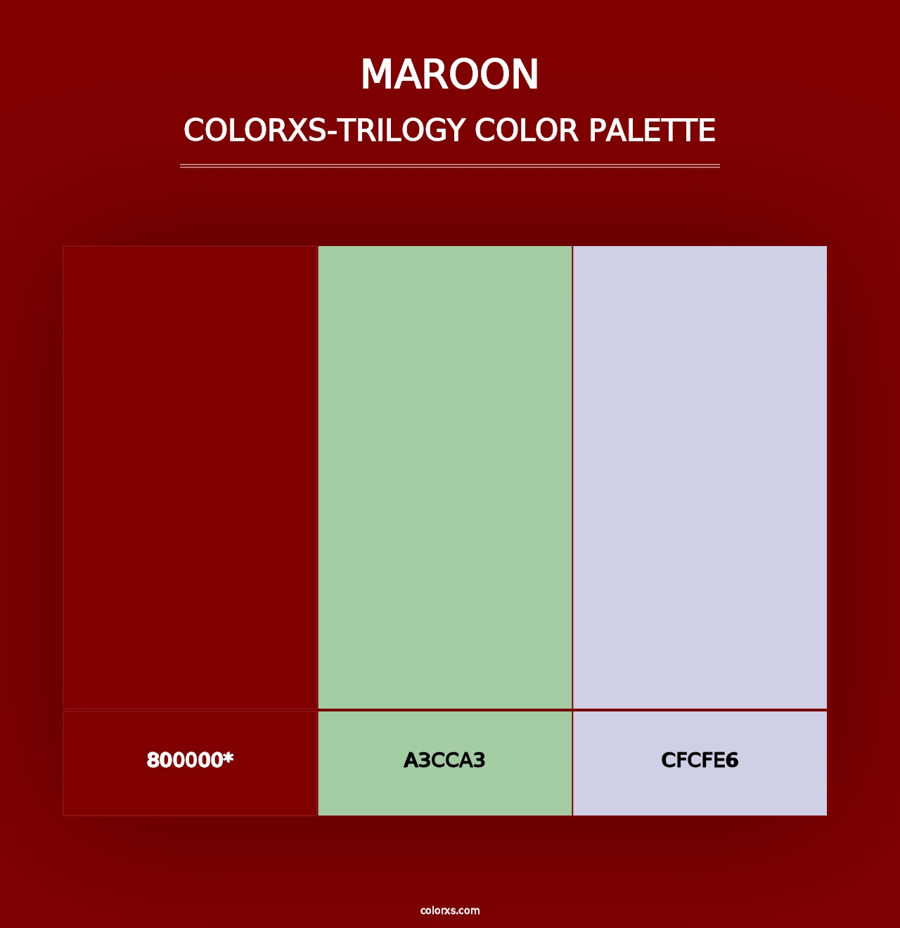 Maroon - Colorxs Trilogy Palette