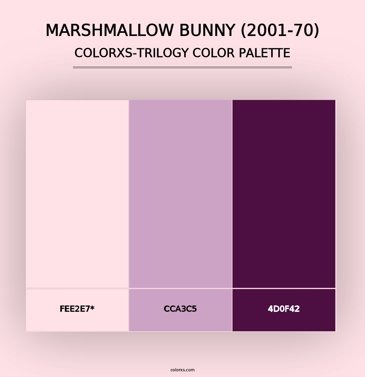 Marshmallow Bunny (2001-70) - Colorxs Trilogy Palette