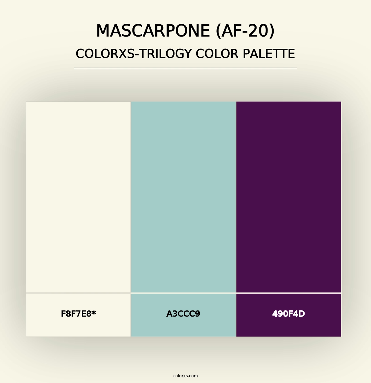 Mascarpone (AF-20) - Colorxs Trilogy Palette