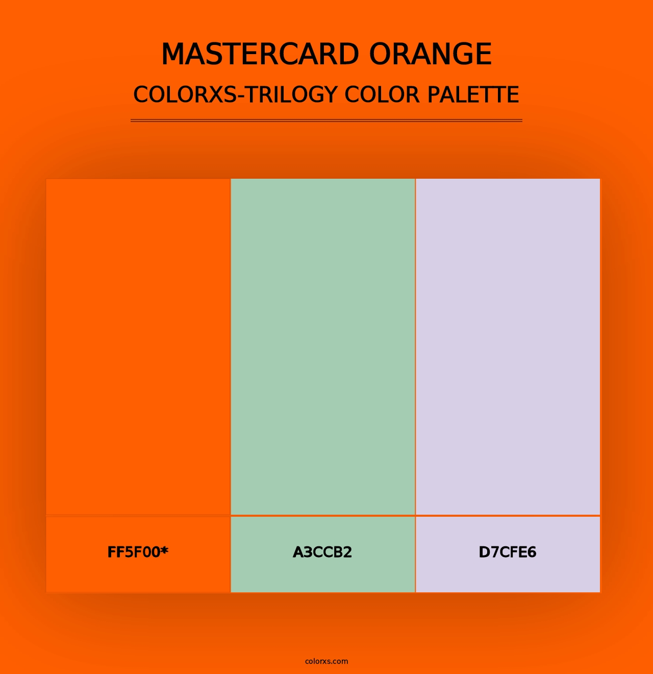 Mastercard Orange - Colorxs Trilogy Palette