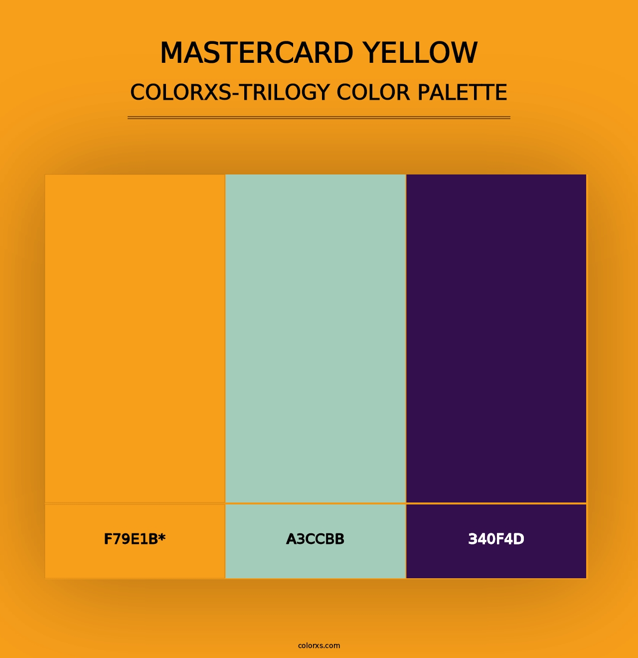 Mastercard Yellow - Colorxs Trilogy Palette