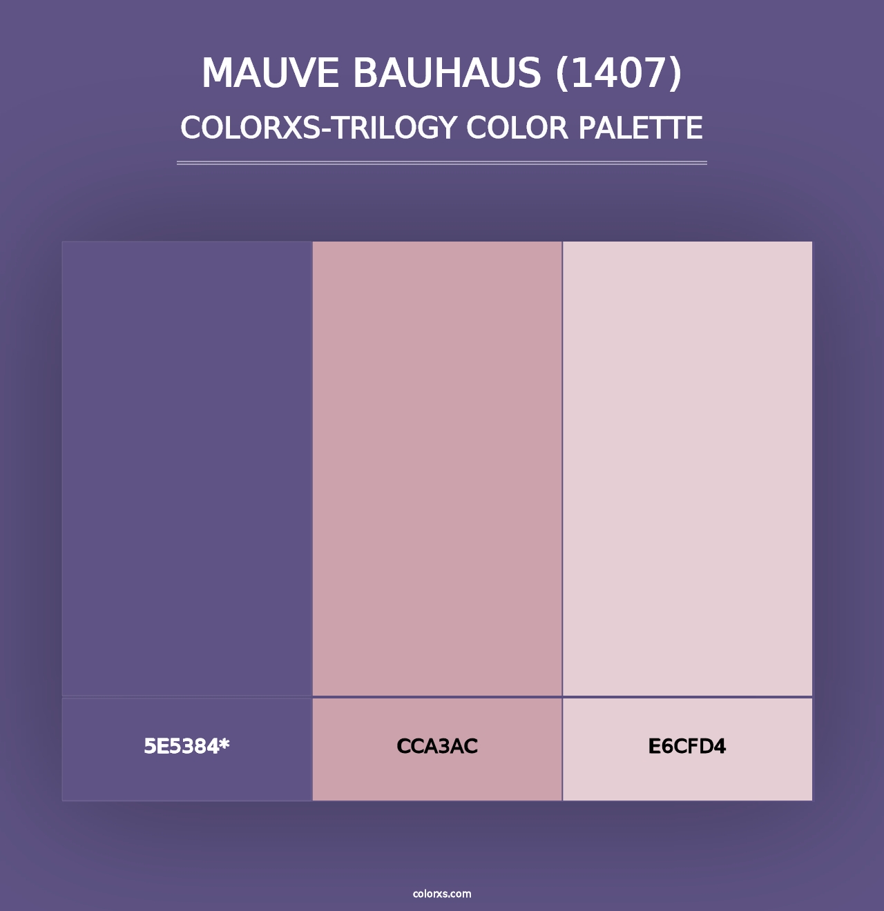 Mauve Bauhaus (1407) - Colorxs Trilogy Palette