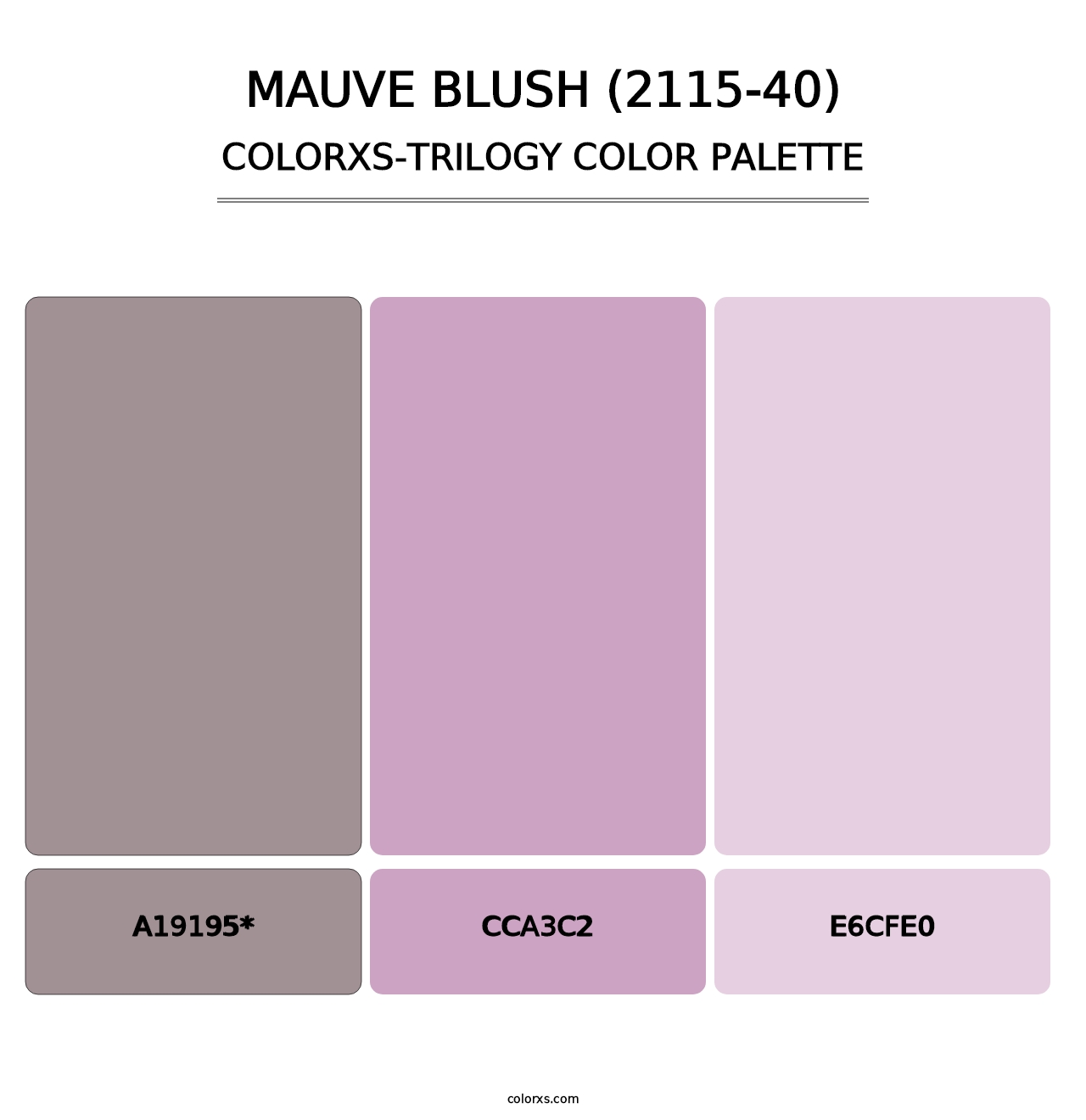 Mauve Blush (2115-40) - Colorxs Trilogy Palette