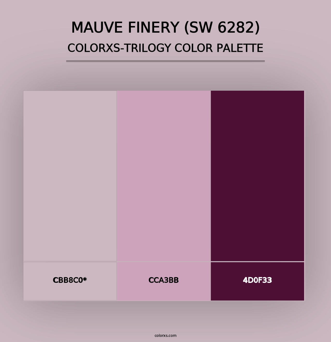 Mauve Finery (SW 6282) - Colorxs Trilogy Palette