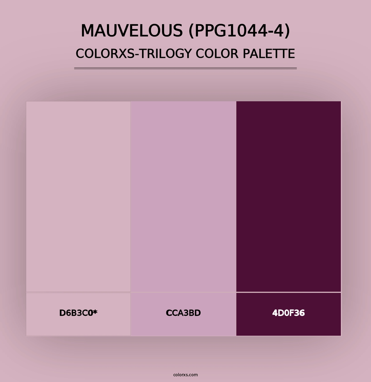 Mauvelous (PPG1044-4) - Colorxs Trilogy Palette