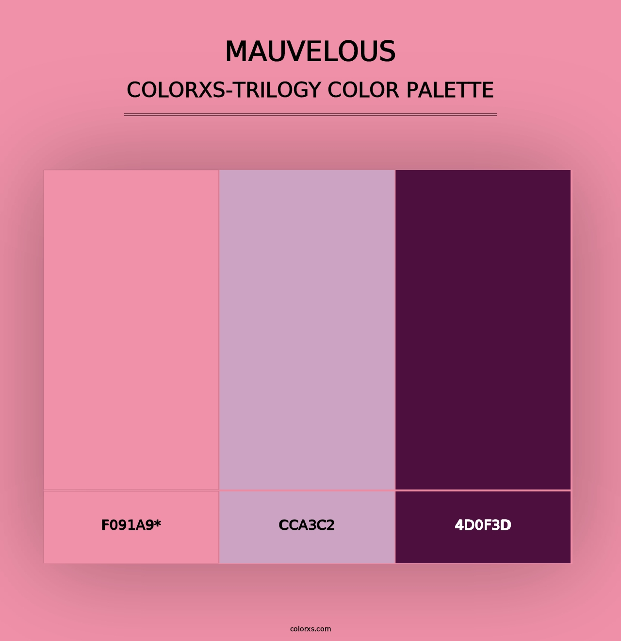 Mauvelous - Colorxs Trilogy Palette