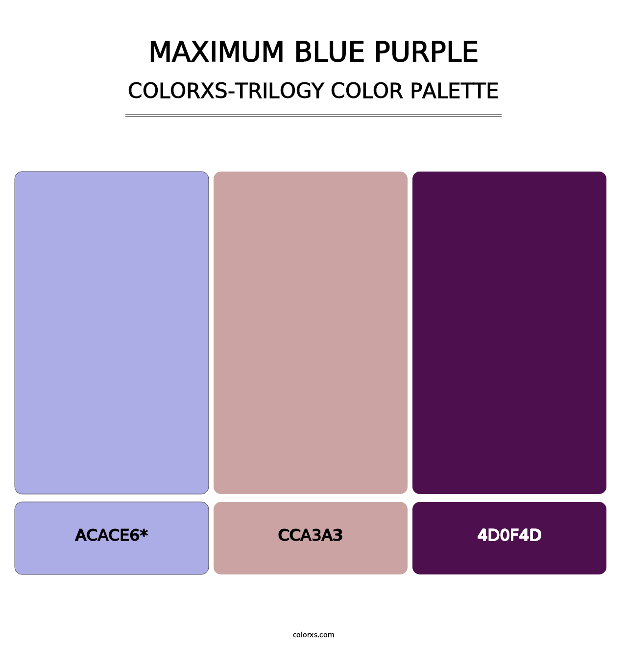 Maximum Blue Purple - Colorxs Trilogy Palette