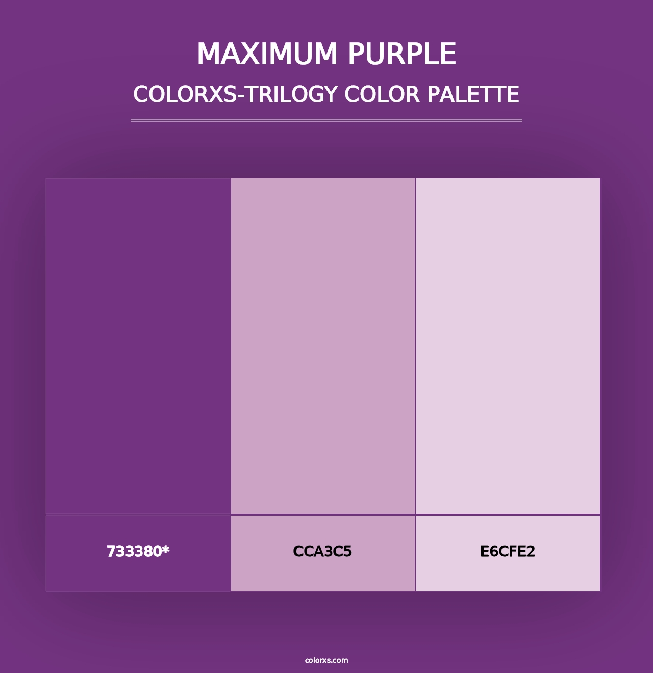 Maximum Purple - Colorxs Trilogy Palette