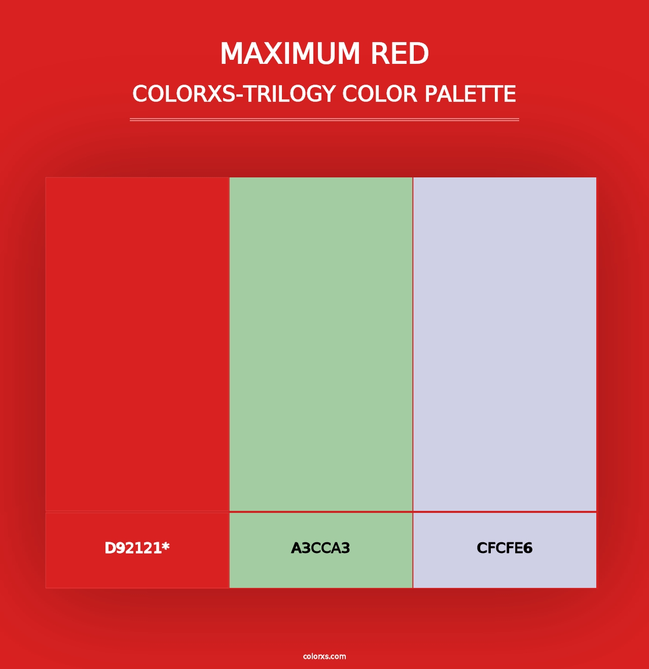 Maximum Red - Colorxs Trilogy Palette