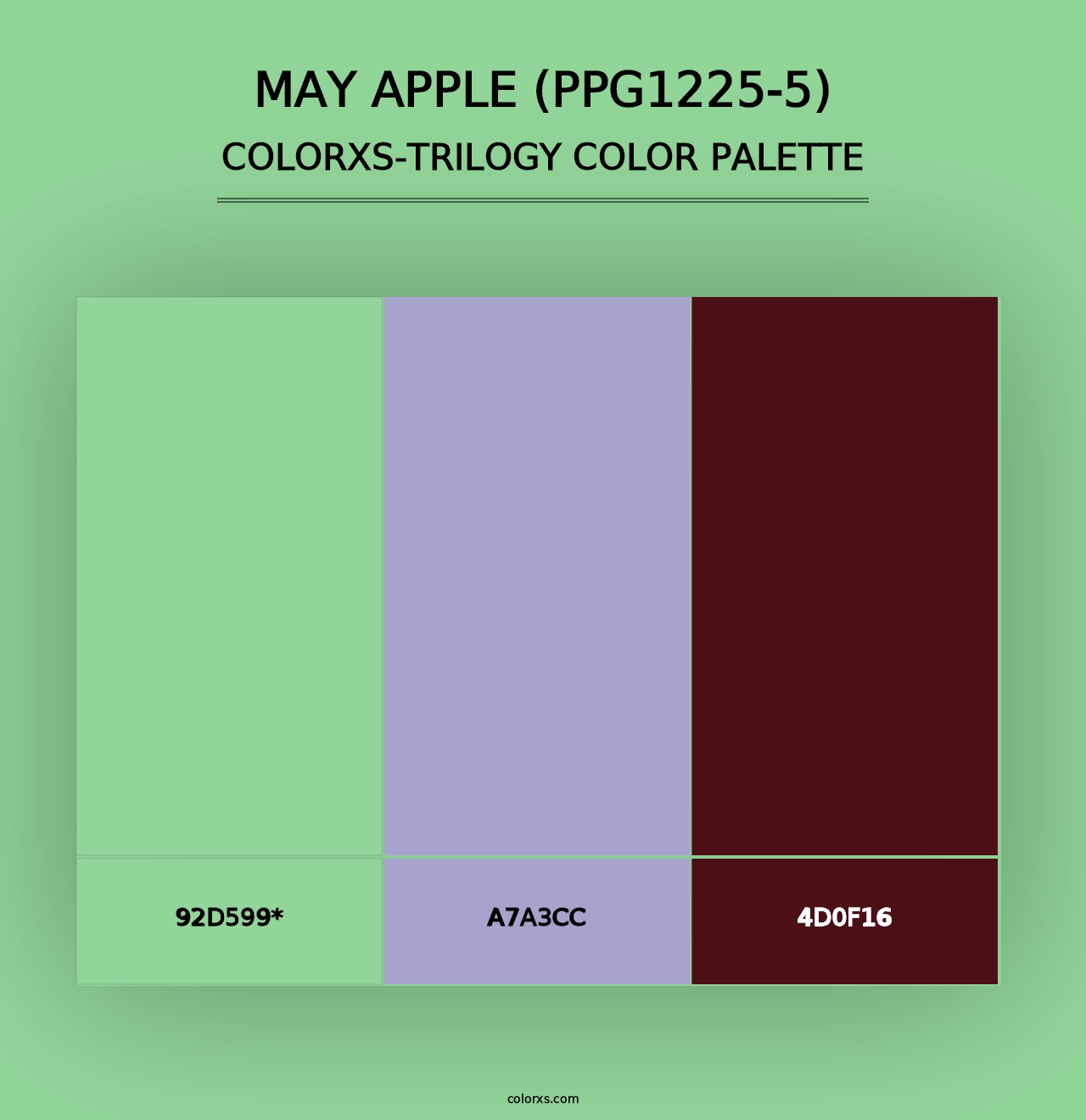 May Apple (PPG1225-5) - Colorxs Trilogy Palette