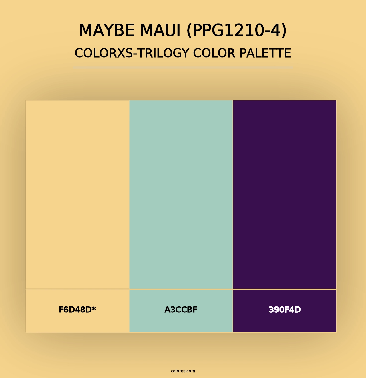 Maybe Maui (PPG1210-4) - Colorxs Trilogy Palette