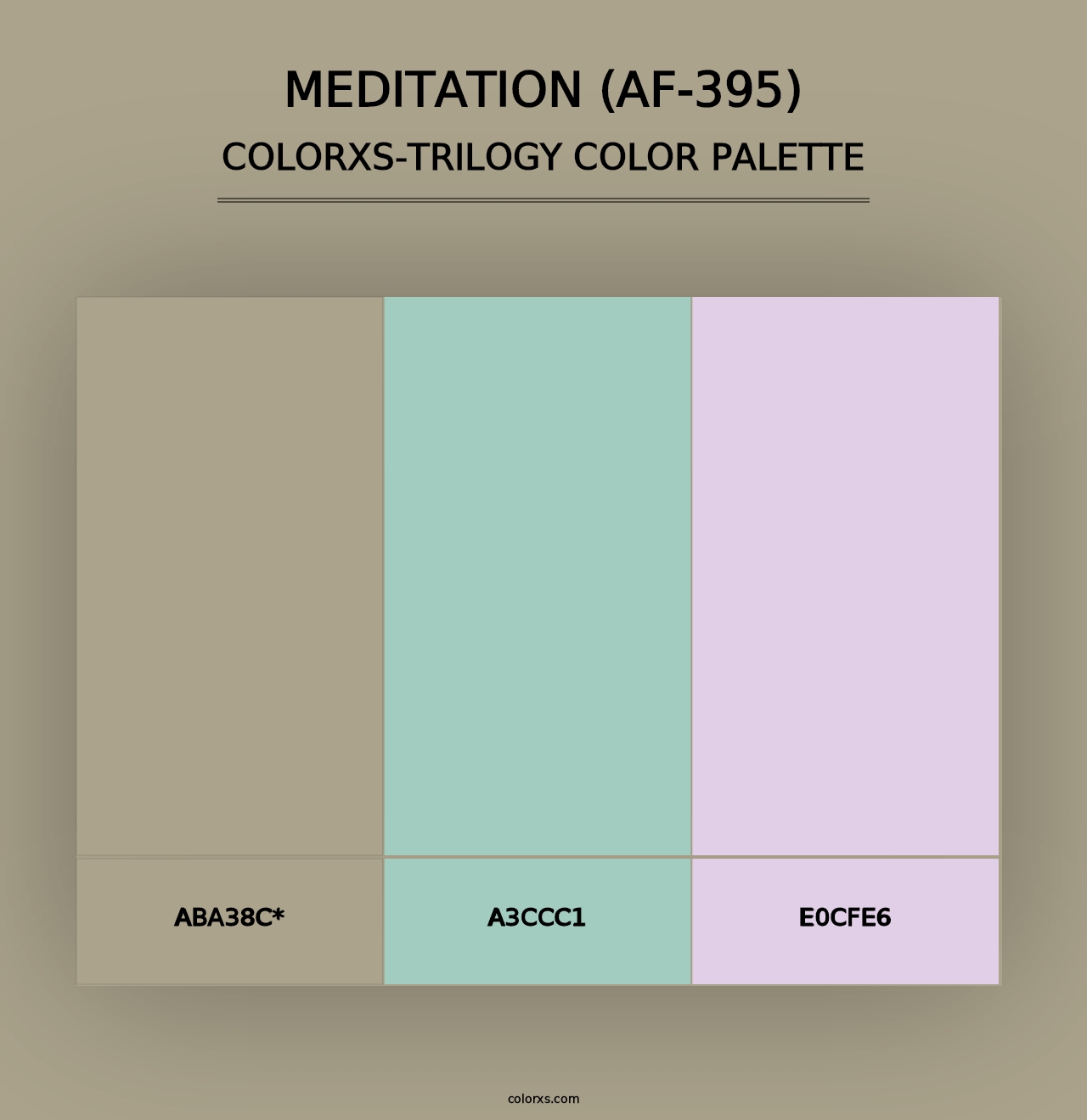 Meditation (AF-395) - Colorxs Trilogy Palette