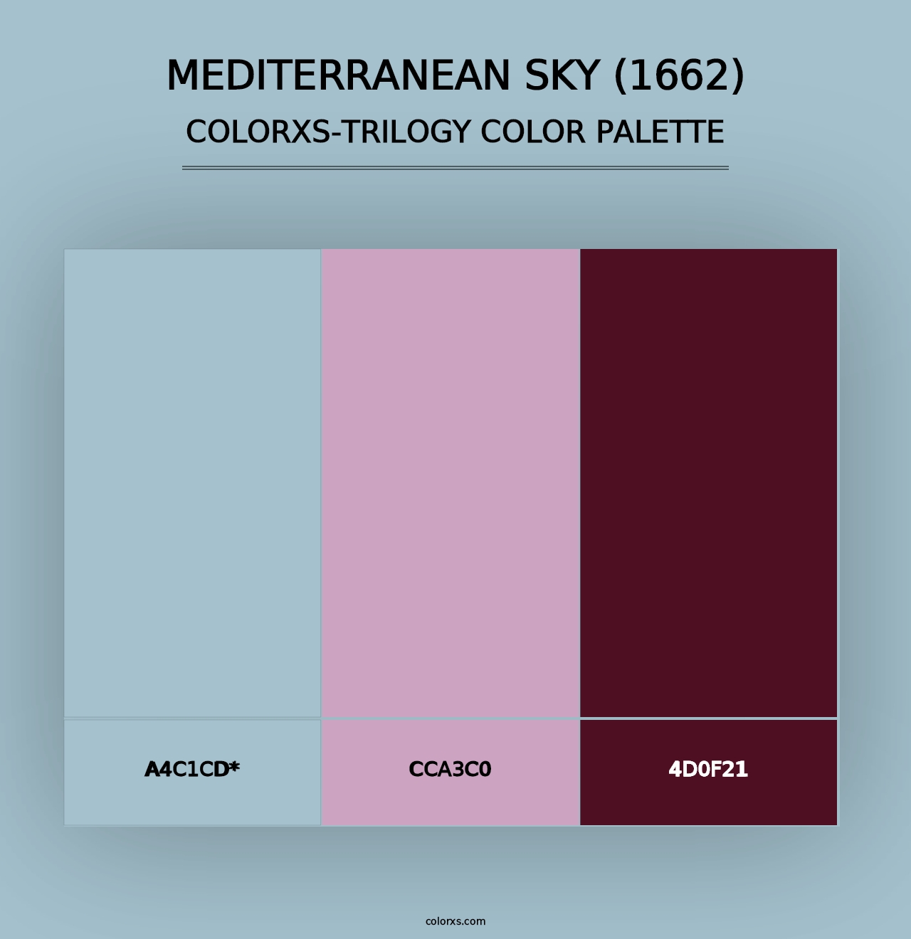 Mediterranean Sky (1662) - Colorxs Trilogy Palette