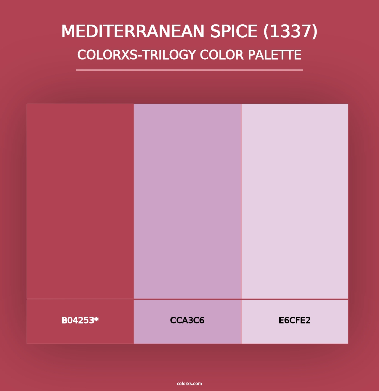 Mediterranean Spice (1337) - Colorxs Trilogy Palette