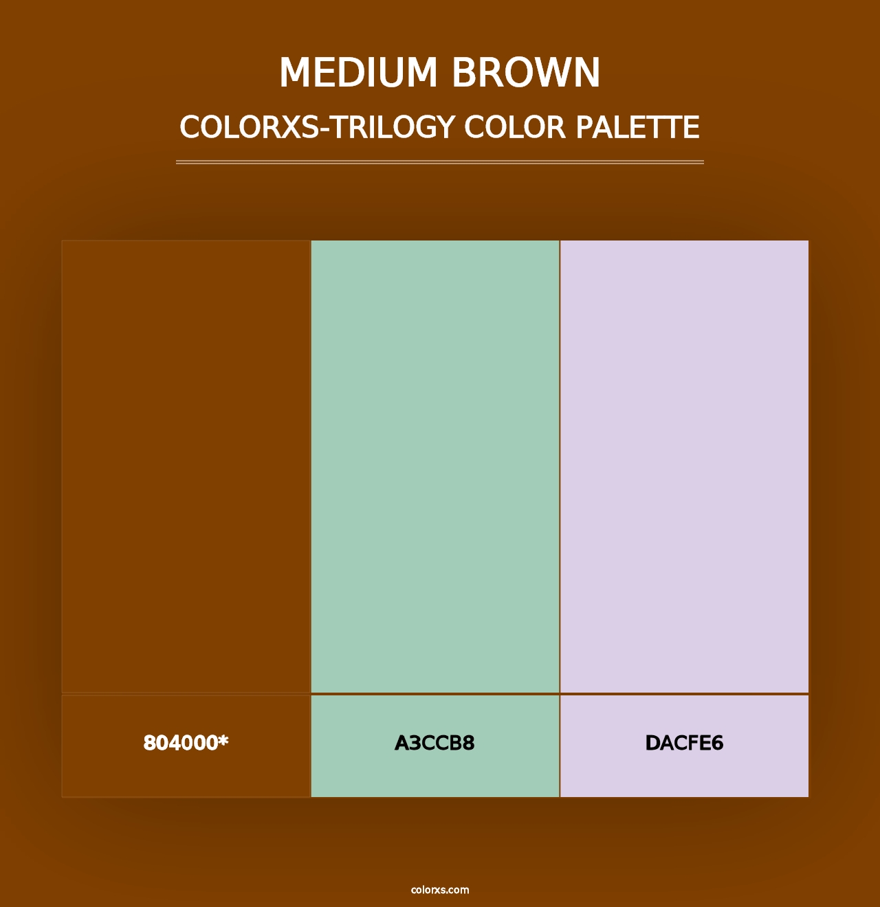 Medium Brown - Colorxs Trilogy Palette