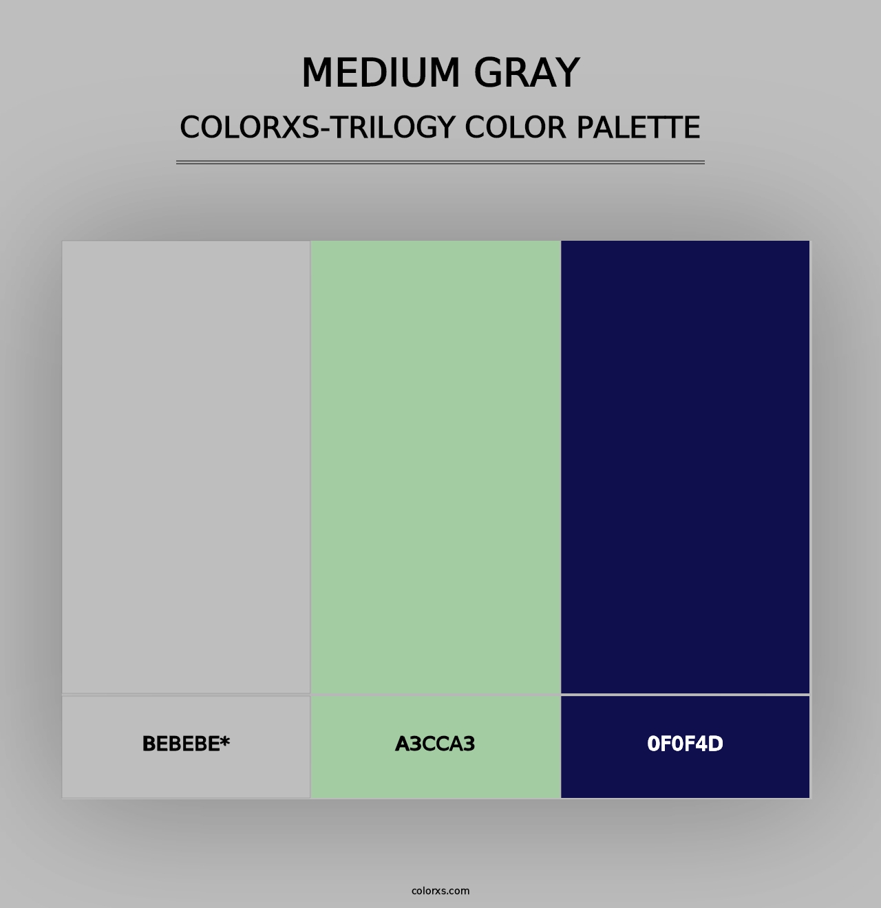 Medium Gray - Colorxs Trilogy Palette