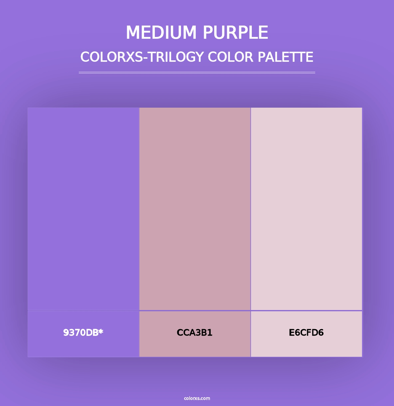 Medium Purple - Colorxs Trilogy Palette