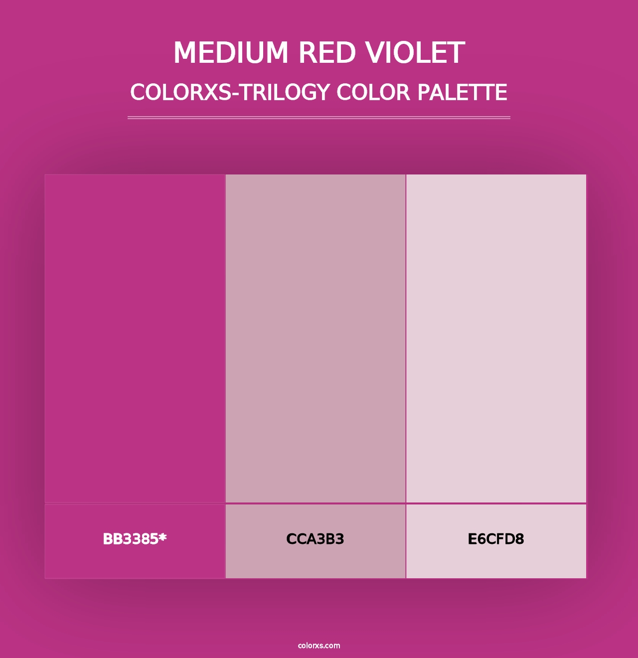 Medium Red Violet - Colorxs Trilogy Palette