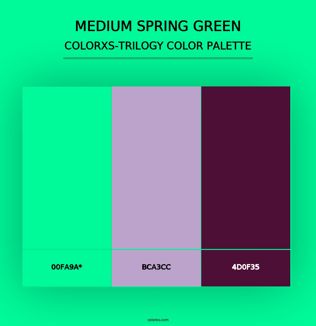 Medium Spring Green - Colorxs Trilogy Palette