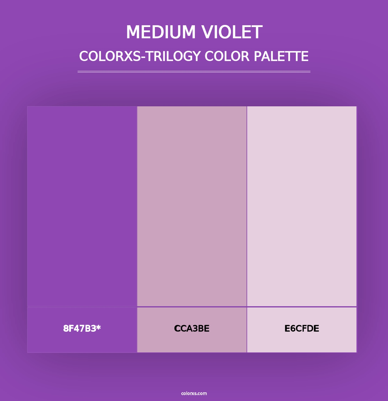 Medium Violet - Colorxs Trilogy Palette