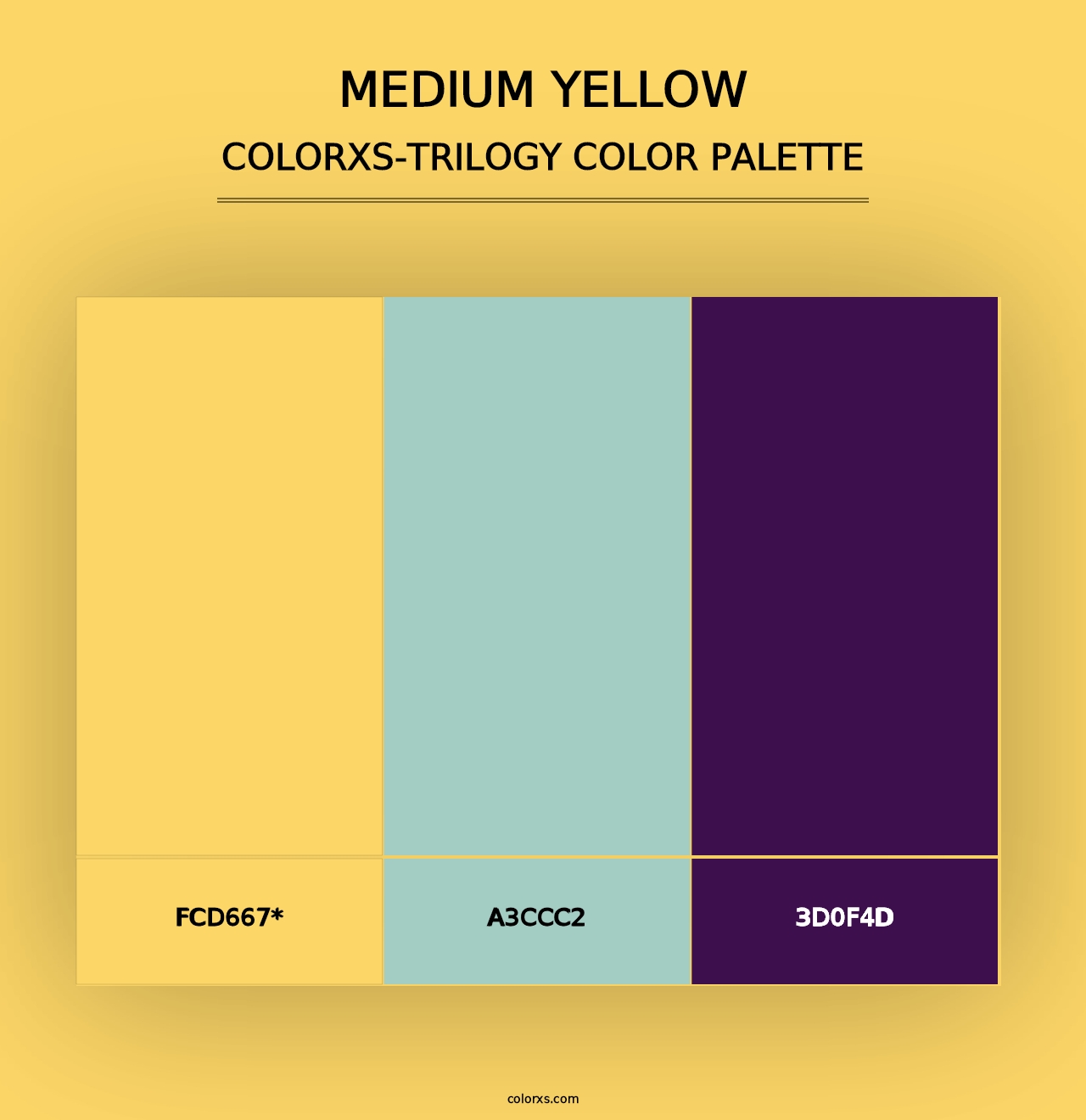 Medium Yellow - Colorxs Trilogy Palette