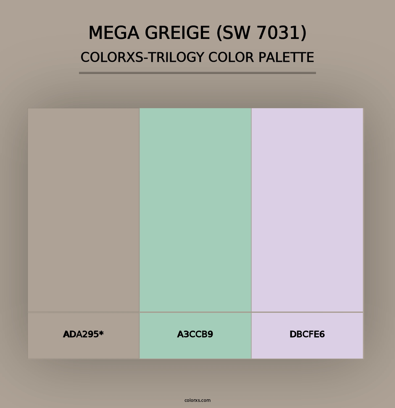 Mega Greige (SW 7031) - Colorxs Trilogy Palette