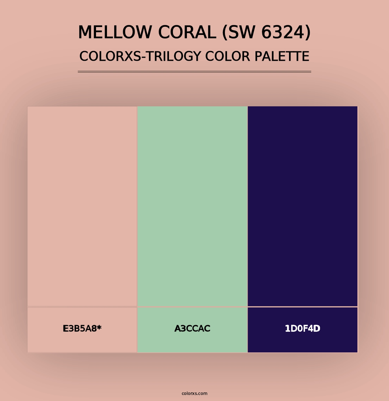 Mellow Coral (SW 6324) - Colorxs Trilogy Palette