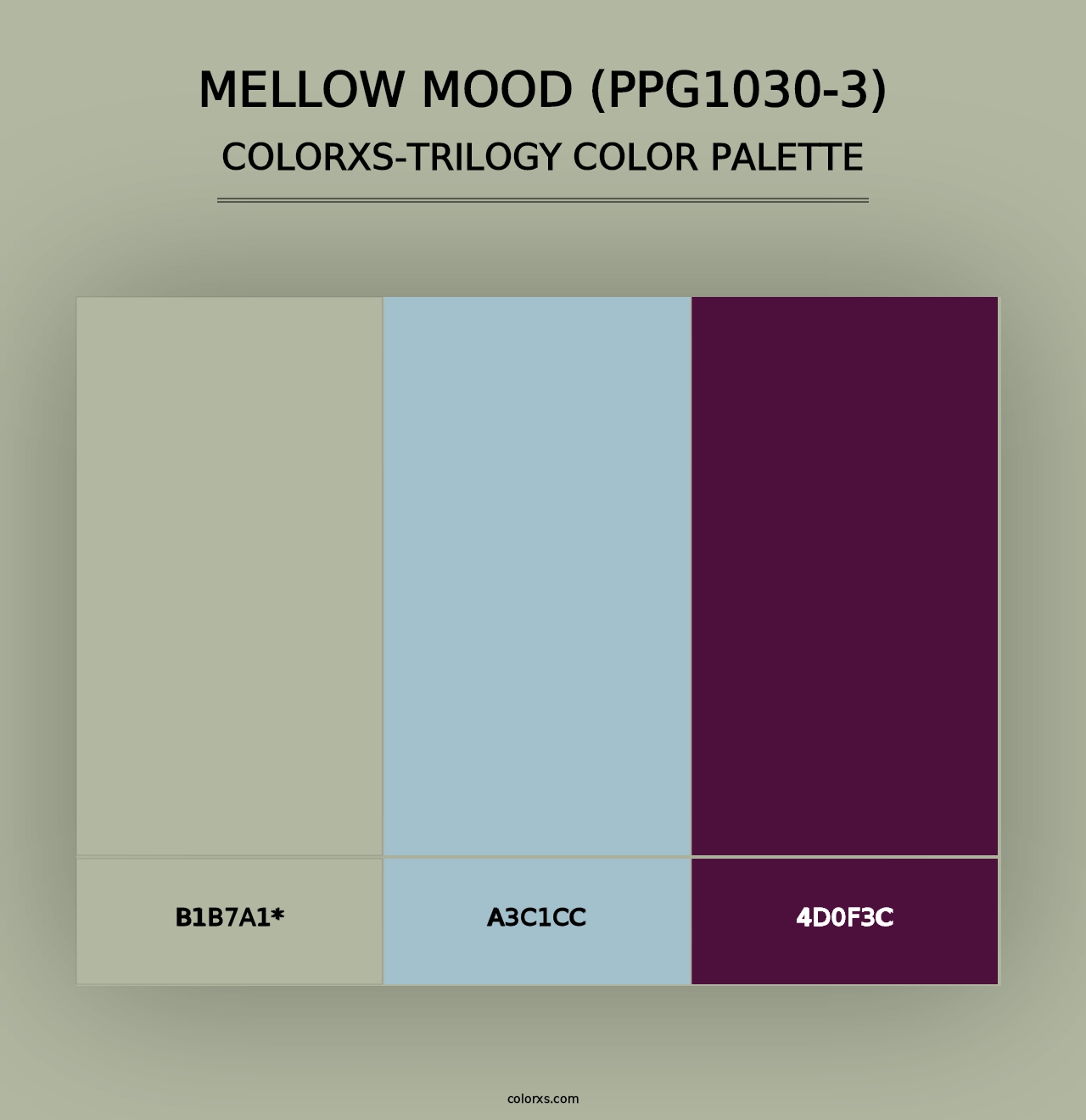 Mellow Mood (PPG1030-3) - Colorxs Trilogy Palette