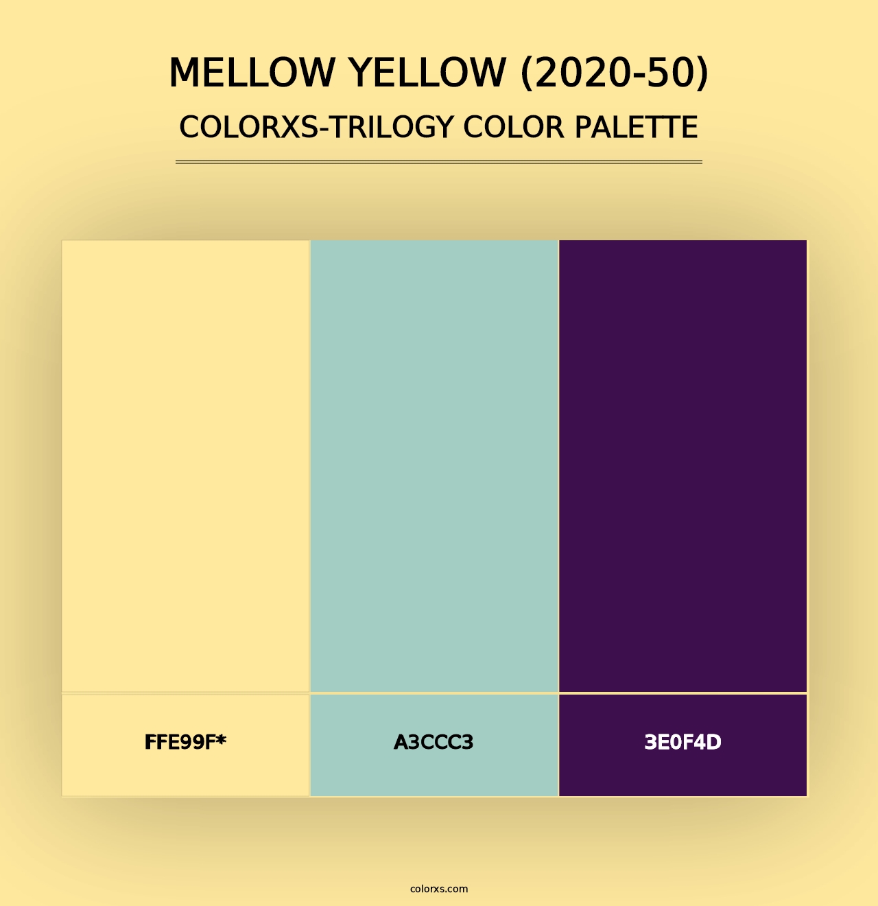 Mellow Yellow (2020-50) - Colorxs Trilogy Palette