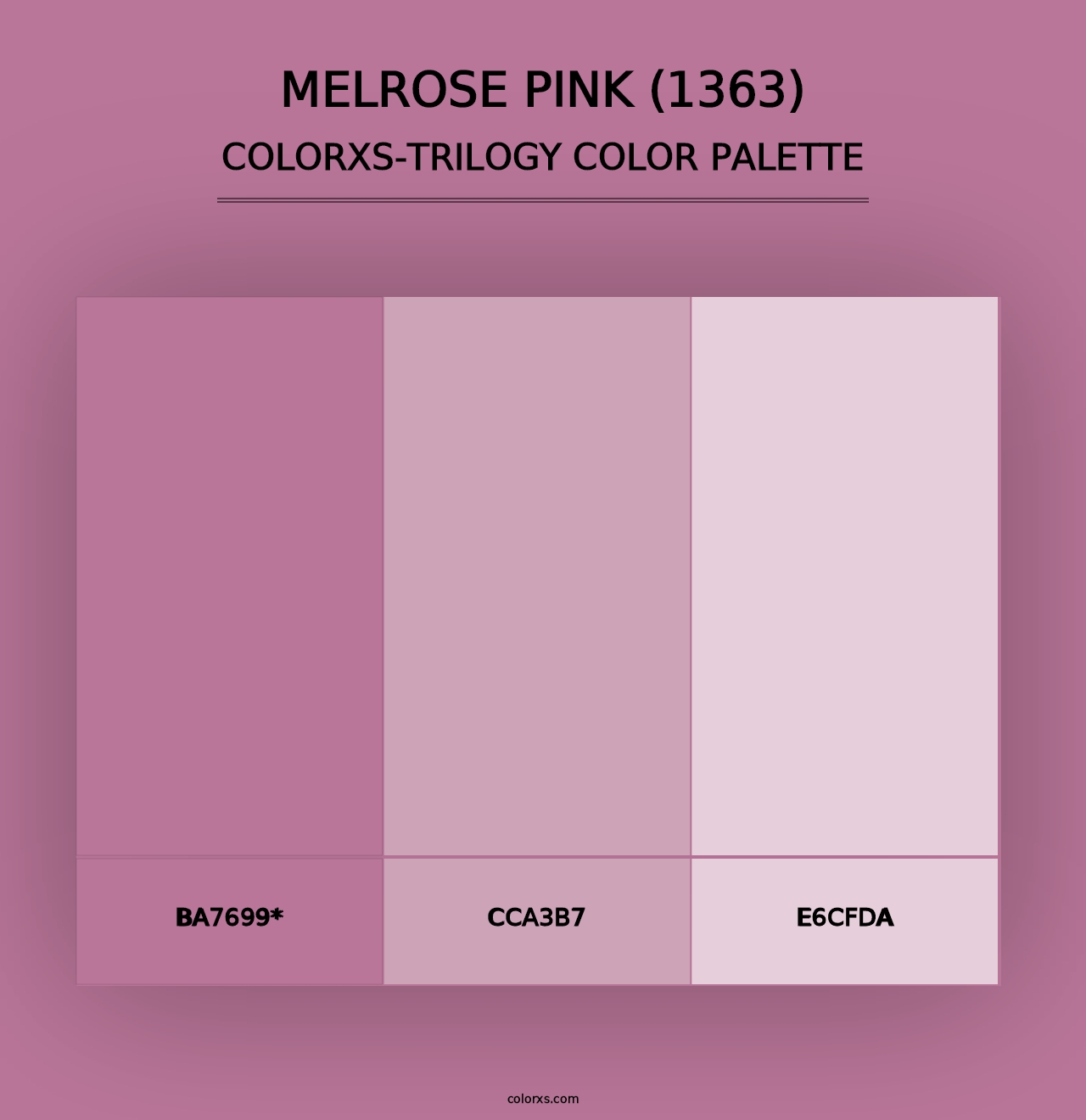 Melrose Pink (1363) - Colorxs Trilogy Palette